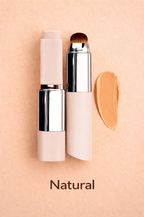 2-in-1 Color-Changing Foundation Stick Liquid Lightweight Moisturizing Brightening Foundation Color Changing For All Skin Types